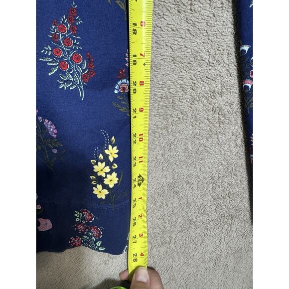 Talbots Wide Ankle Twill Pants Floral Radiance Sz 6 Wide Leg Boho Career Preppy - Picture 5 of 7